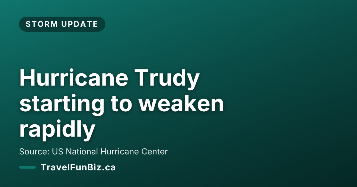 Hurricane Trudy starting to weaken rapidly